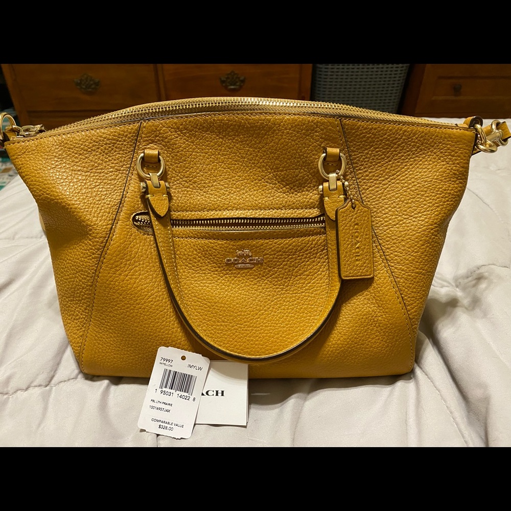 Coach Pebble leather prairie satchel
